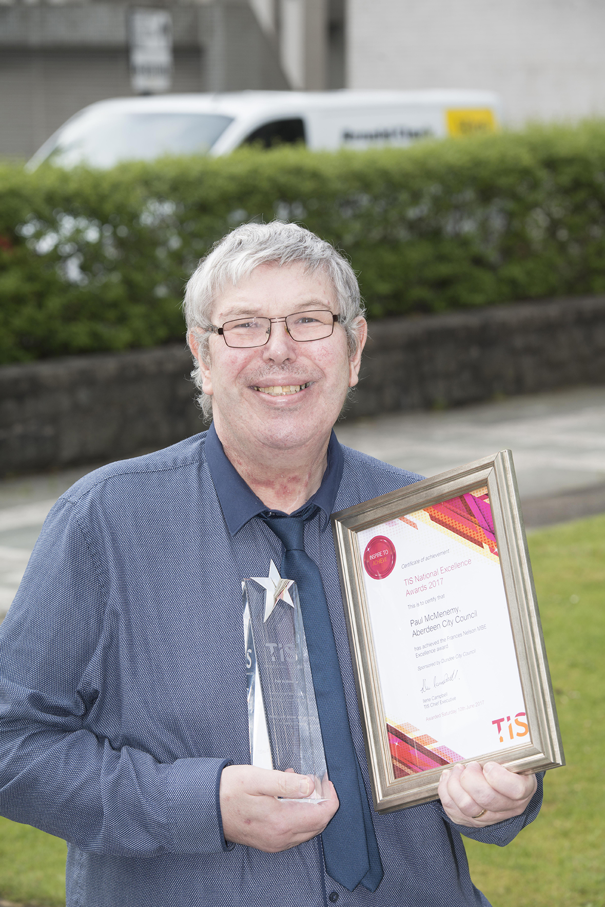Paul McMenemy wins the Frances Nelson MBE Excellence Award